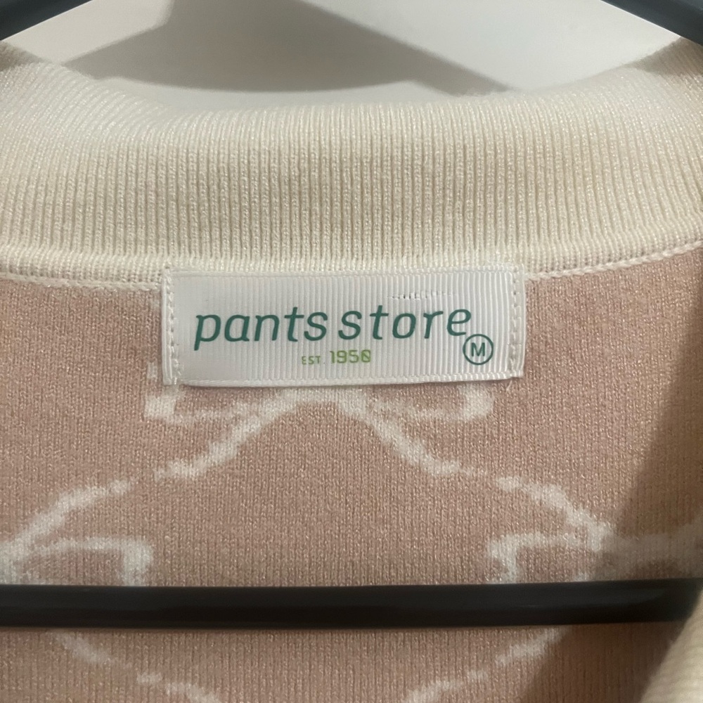 Pink and Cream Sleeveless Polo Dress with bows from Pants Store. - Picture 2 of 4